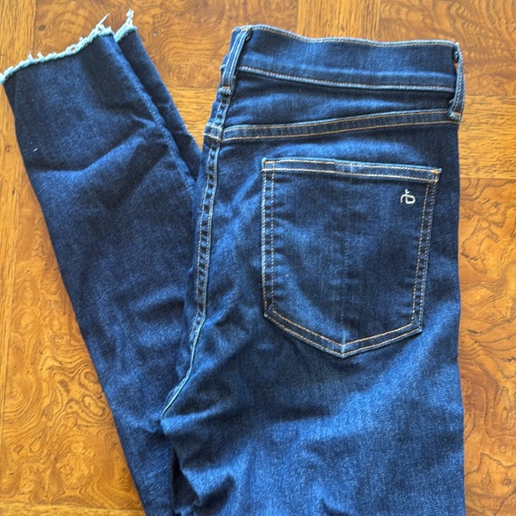 Rag & Bone 10 inch Ankle Skinny Jeans Mad River Wash Raw Hem sz.28 - Picture 7 of 7